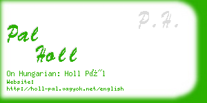 pal holl business card